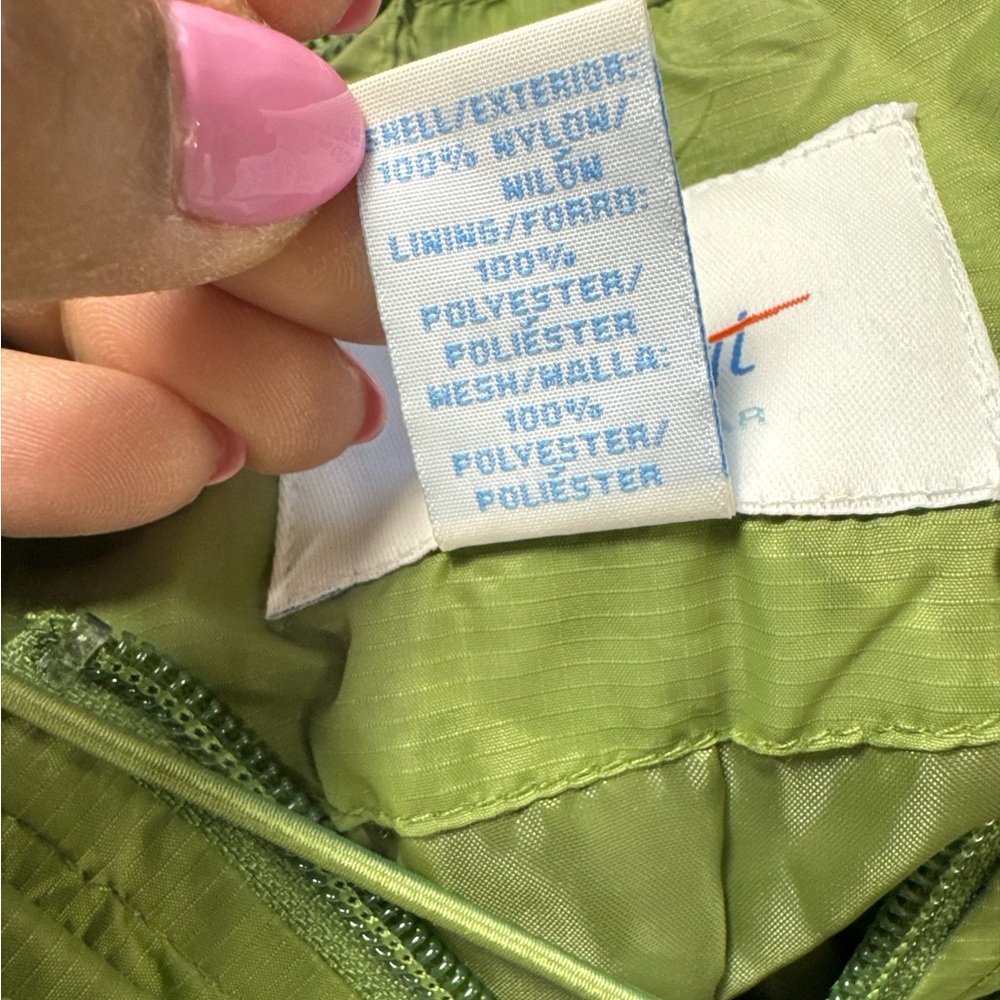 Bold Spirit Green Lightweight Raincoat Utility Anorak Jacket Hooded Women's XL - Picture 9 of 9
